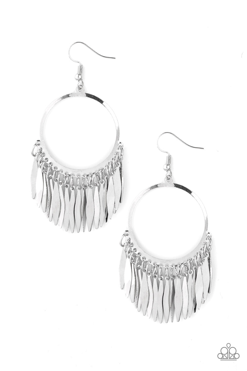 Radiant Chimes - Silver Earring freeshipping - JewLz4u Gemstone Gallery