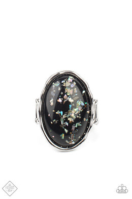 Glittery With Envy - Black Ring freeshipping - JewLz4u Gemstone Gallery