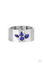 Load image into Gallery viewer, Flickering Fortune - Blue (Iridescent and Blue Rhinestone) Bracelet
