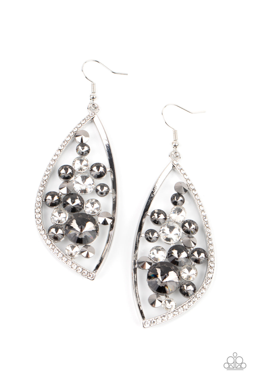 Sweetly Effervescent - Silver (Hematite Rhinestone) Earring