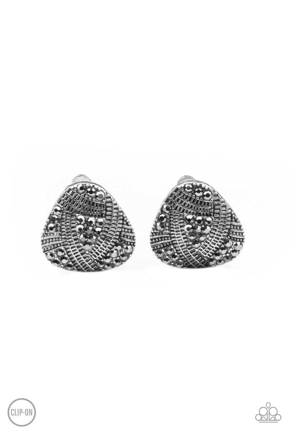 Gorgeously Galleria - Silver Clip-On Earring freeshipping - JewLz4u Gemstone Gallery