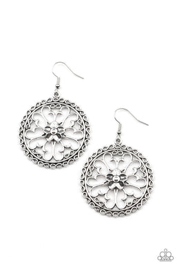 Floral Fortunes - Silver Earring freeshipping - JewLz4u Gemstone Gallery