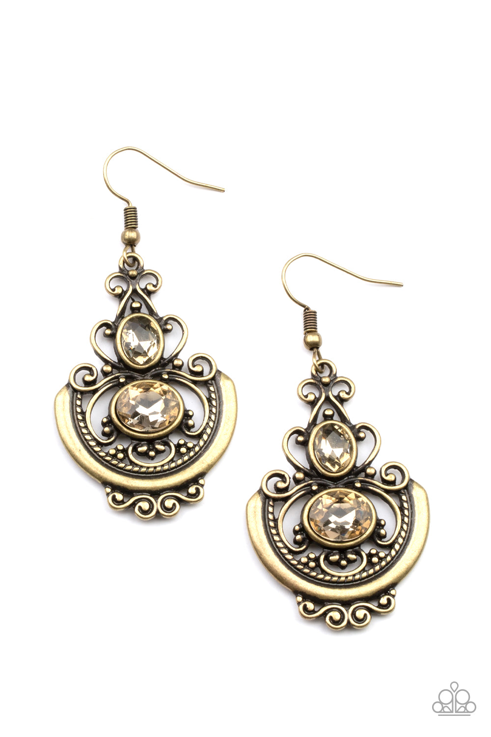 Unlimited Vacation - Brass Earring freeshipping - JewLz4u Gemstone Gallery