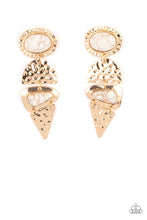 Load image into Gallery viewer, Earthy Extravagance - Gold Post Earring
