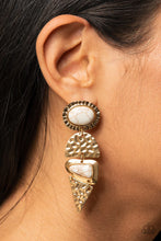 Load image into Gallery viewer, Earthy Extravagance - Gold Post Earring
