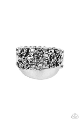 Prismatically Motley - Silver Hematite Ring freeshipping - JewLz4u Gemstone Gallery