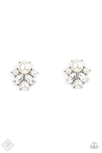 Load image into Gallery viewer, Royal Reverie - White (Pearl/Rhinestone) Post Earring (FFA-0721)
