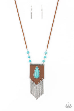 Enchantingly Tribal - Blue (Turquoise) Necklace freeshipping - JewLz4u Gemstone Gallery