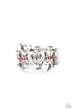 Load image into Gallery viewer, Give Me AMOR - Red Rhinestone (Silver Heart) Ring freeshipping - JewLz4u Gemstone Gallery
