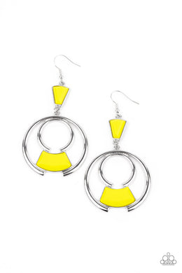 Deco Dancing - Yellow Earring freeshipping - JewLz4u Gemstone Gallery