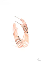 Load image into Gallery viewer, Industrial Illusion - Rose Gold Hoop Earring
