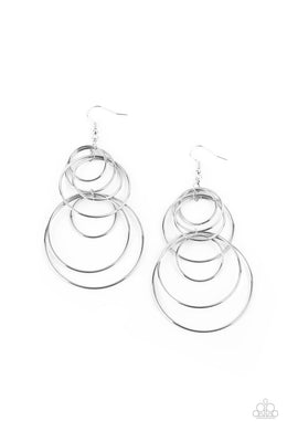 I Feel Dizzy - Silver Hoop Earring freeshipping - JewLz4u Gemstone Gallery