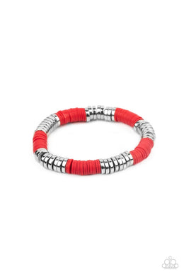 Stacked In Your Favor - Red Bracelet freeshipping - JewLz4u Gemstone Gallery