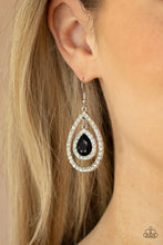 Load image into Gallery viewer, Blushing Bride - Black (Teardrop Gem) Earring
