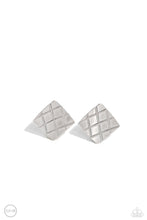Load image into Gallery viewer, PLAID and Simple - Silver (Clip-On) Earrings
