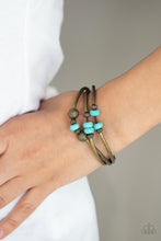 Load image into Gallery viewer, Road Trip Rebel - Brass (Turquoise Beads) Bracelet freeshipping - JewLz4u Gemstone Gallery
