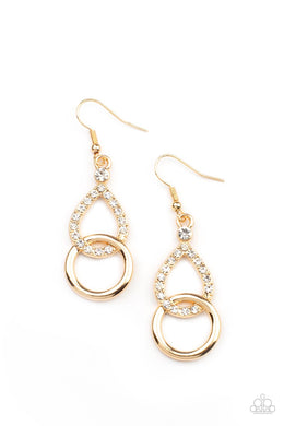Red Carpet Couture - Gold Earring freeshipping - JewLz4u Gemstone Gallery