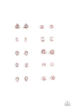 Load image into Gallery viewer, Starlet Shimmer Glittery Pink Rhinestone Center Earring Kit freeshipping - JewLz4u Gemstone Gallery
