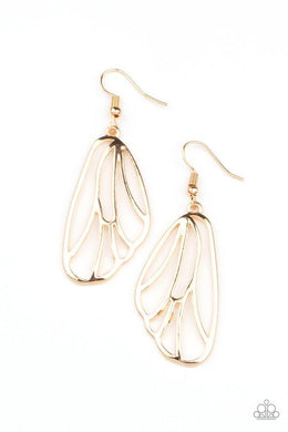 Turn Into A Butterfly - Gold Earring freeshipping - JewLz4u Gemstone Gallery