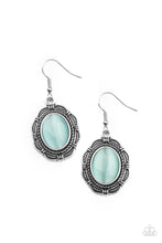 Load image into Gallery viewer, Garden Party Perfection - Blue (Cat&#39;s Eye Stone) Earring
