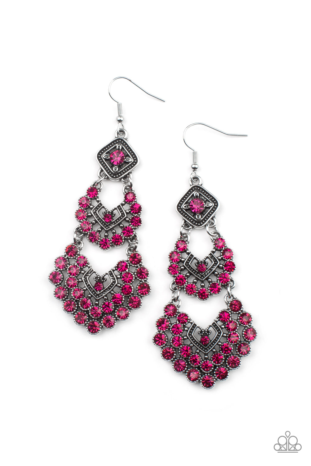 All For The GLAM - Pink Earring freeshipping - JewLz4u Gemstone Gallery