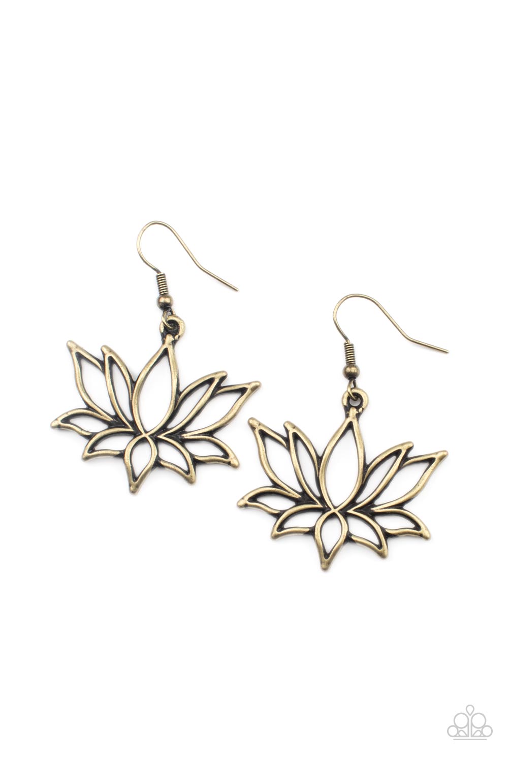 Lotus Ponds - Brass (Lotus) Earring