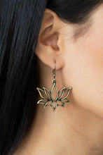 Load image into Gallery viewer, Lotus Ponds - Brass (Lotus) Earring
