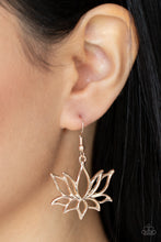 Load image into Gallery viewer, Lotus Ponds - Rose Gold Earring
