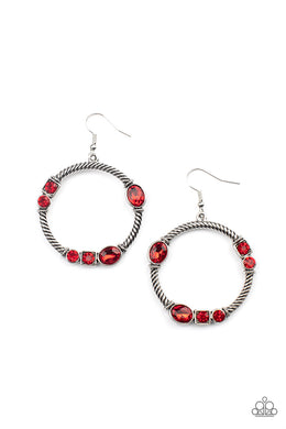 Glamorous Garland - Red Earring freeshipping - JewLz4u Gemstone Gallery