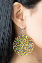 Load image into Gallery viewer, MANDALA Effect - Yellow Earring freeshipping - JewLz4u Gemstone Gallery
