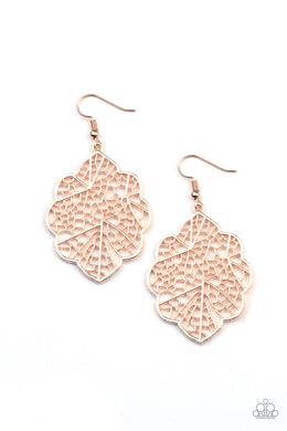 Meadow Mosaic - Rose Gold Earring freeshipping - JewLz4u Gemstone Gallery