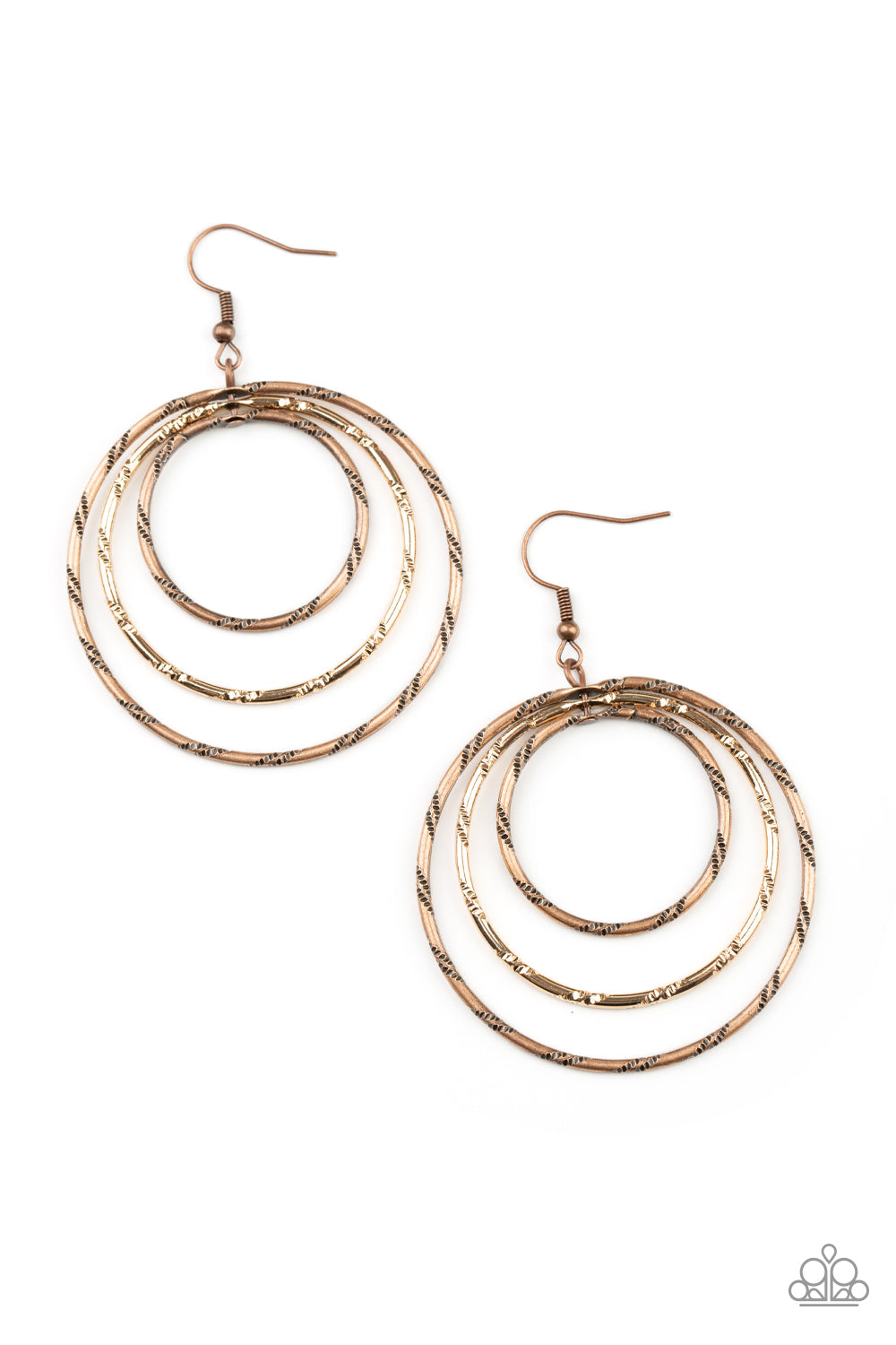 Vintage Vertigo - Multi (Gold/Copper) Earring