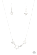 Load image into Gallery viewer, Proudly Patriotic - White (Rhinestone) Star Necklace
