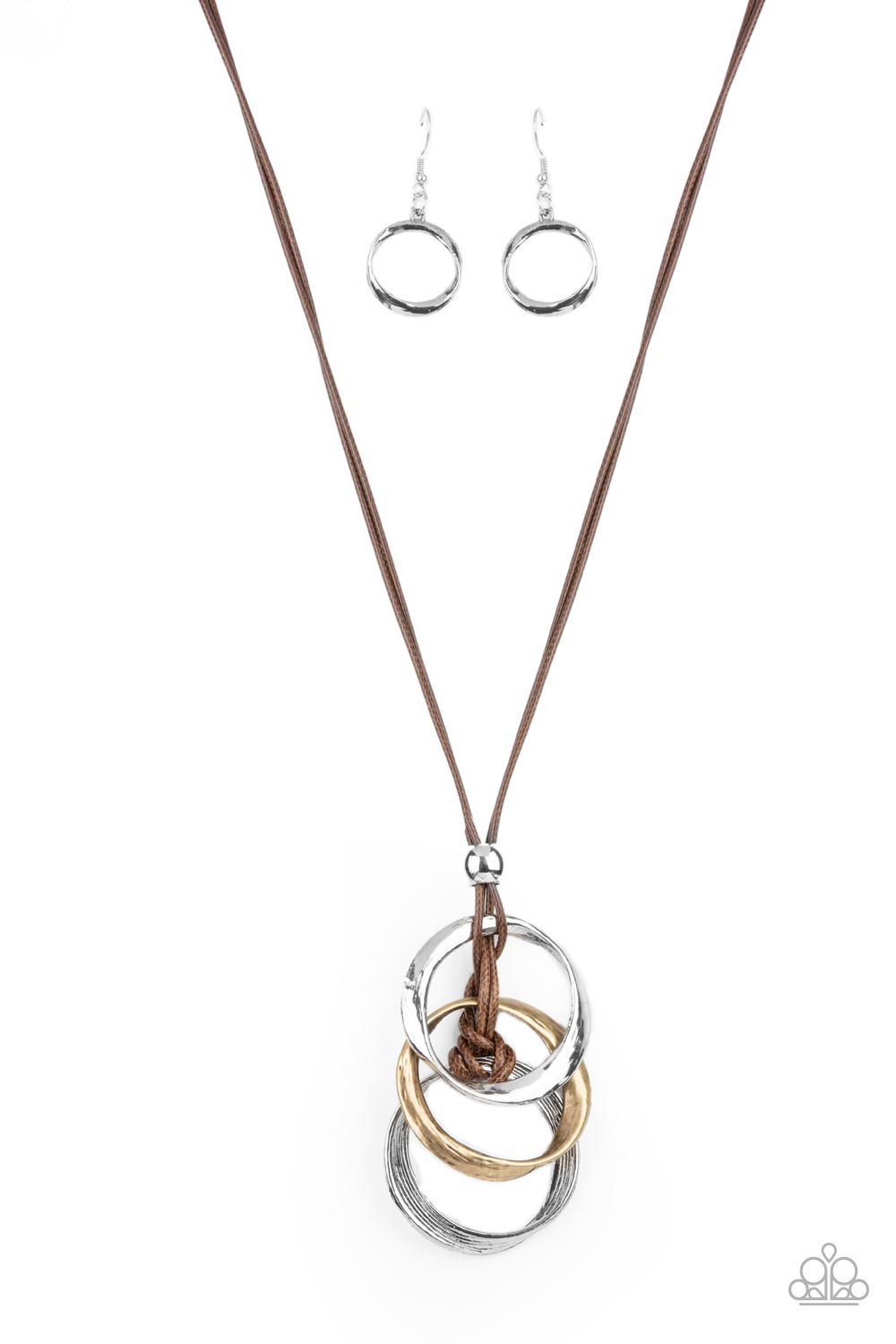 Harmonious Hardware - Brown Necklace freeshipping - JewLz4u Gemstone Gallery