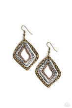 Load image into Gallery viewer, Primitive Performance - Multi (Copper, Silver, and Brass) Earring
