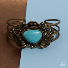Load image into Gallery viewer, Western Wonderland - Brass (Turquoise) Bracelet

