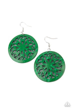 Load image into Gallery viewer, Ocean Canopy - Green (Wood) Earring
