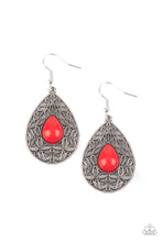 Load image into Gallery viewer, Fanciful Droplets - Red Earring
