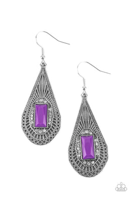 Deco Dreaming - Purple Earring freeshipping - JewLz4u Gemstone Gallery