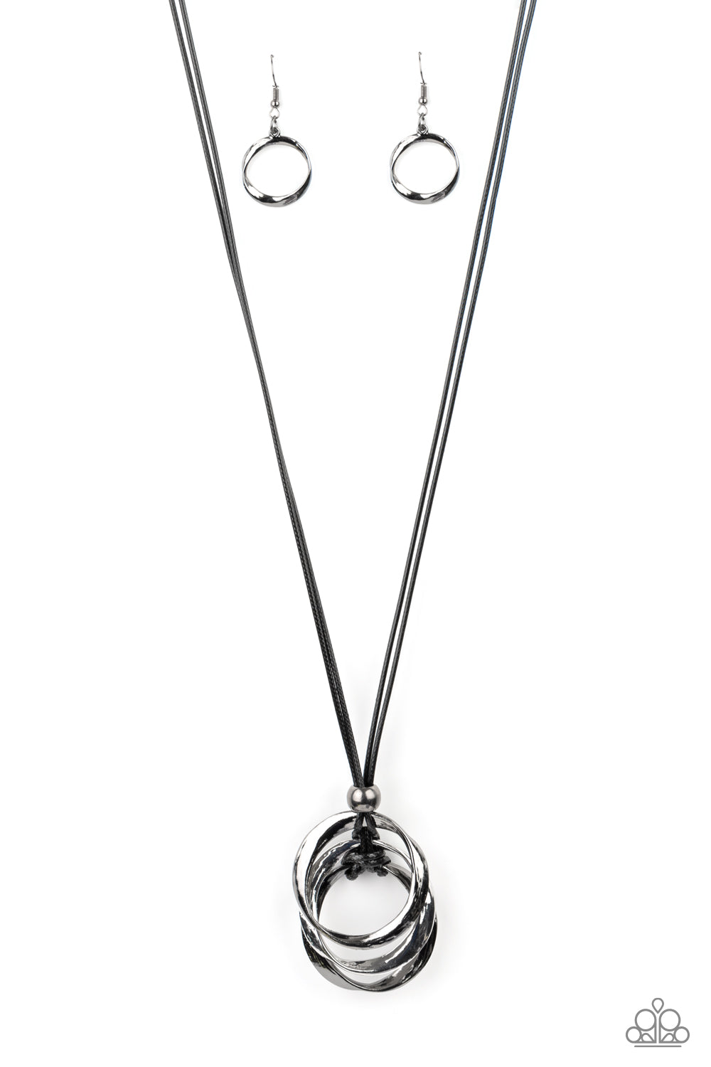 Harmonious Hardware - Black (Gunmetal) Necklace freeshipping - JewLz4u Gemstone Gallery