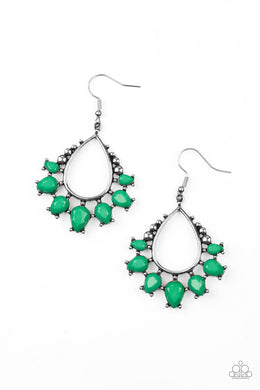 Flamboyant Ferocity - Green Earring freeshipping - JewLz4u Gemstone Gallery