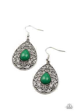 Fanciful Droplets - Green Earring freeshipping - JewLz4u Gemstone Gallery