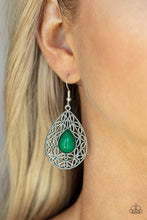 Load image into Gallery viewer, Fanciful Droplets - Green Earring freeshipping - JewLz4u Gemstone Gallery
