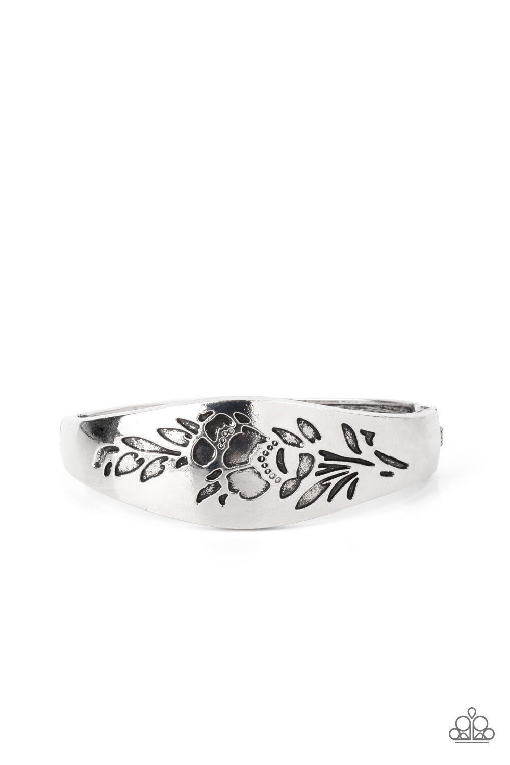 Fond of Florals - Silver Bracelet freeshipping - JewLz4u Gemstone Gallery