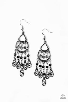 Eastern Excursion Black Earring freeshipping - JewLz4u Gemstone Gallery