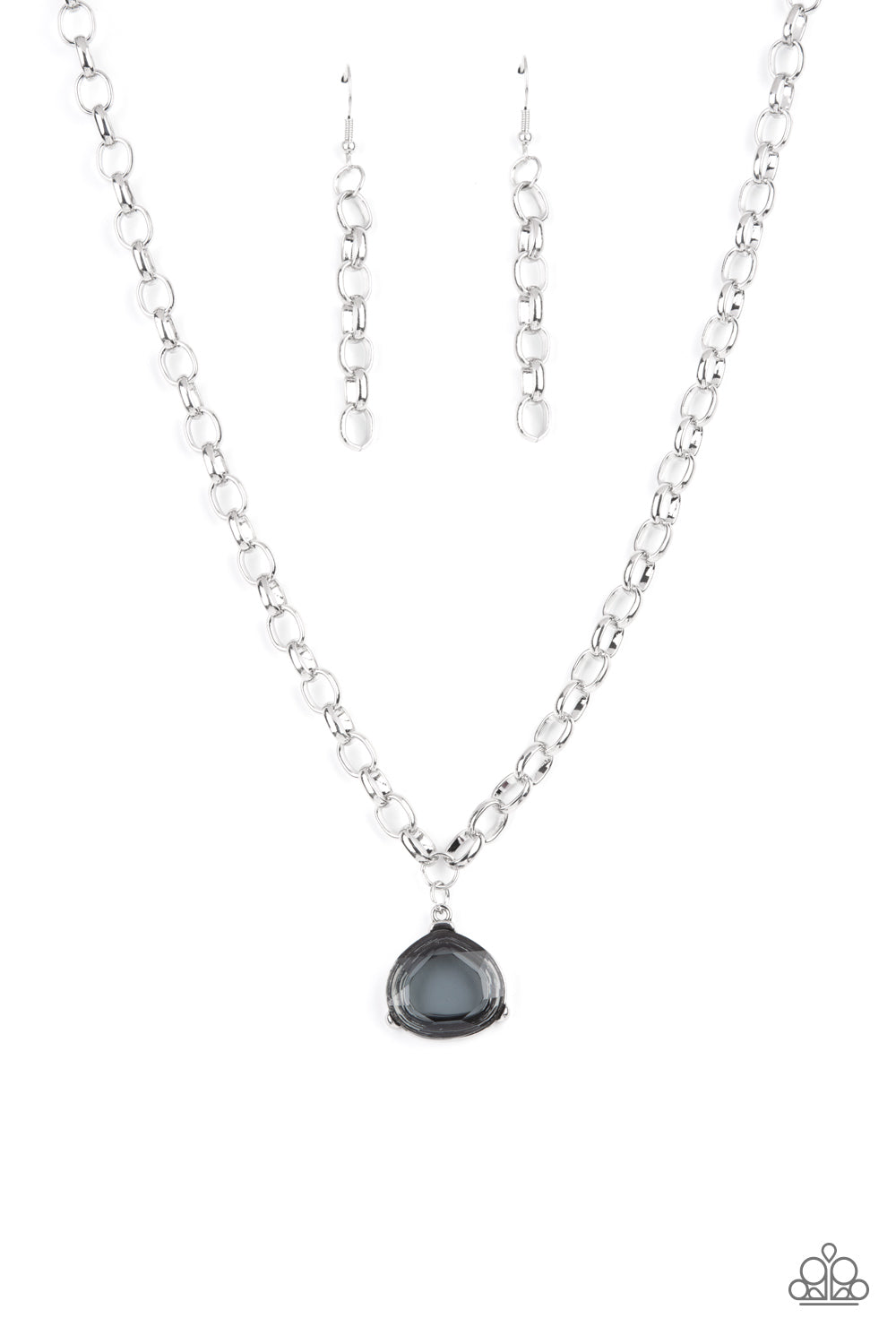 Gallery Gem - Silver (Smoky) Necklace freeshipping - JewLz4u Gemstone Gallery