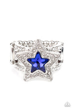 Load image into Gallery viewer, One Nation Under Sparkle - Blue (Star) Ring
