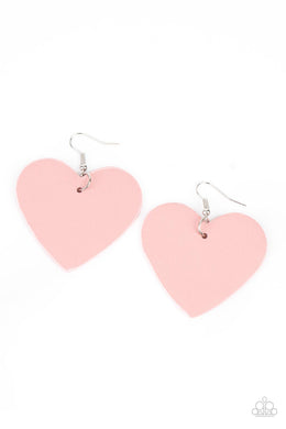 Country Crush - Pink (Heart) Earring freeshipping - JewLz4u Gemstone Gallery