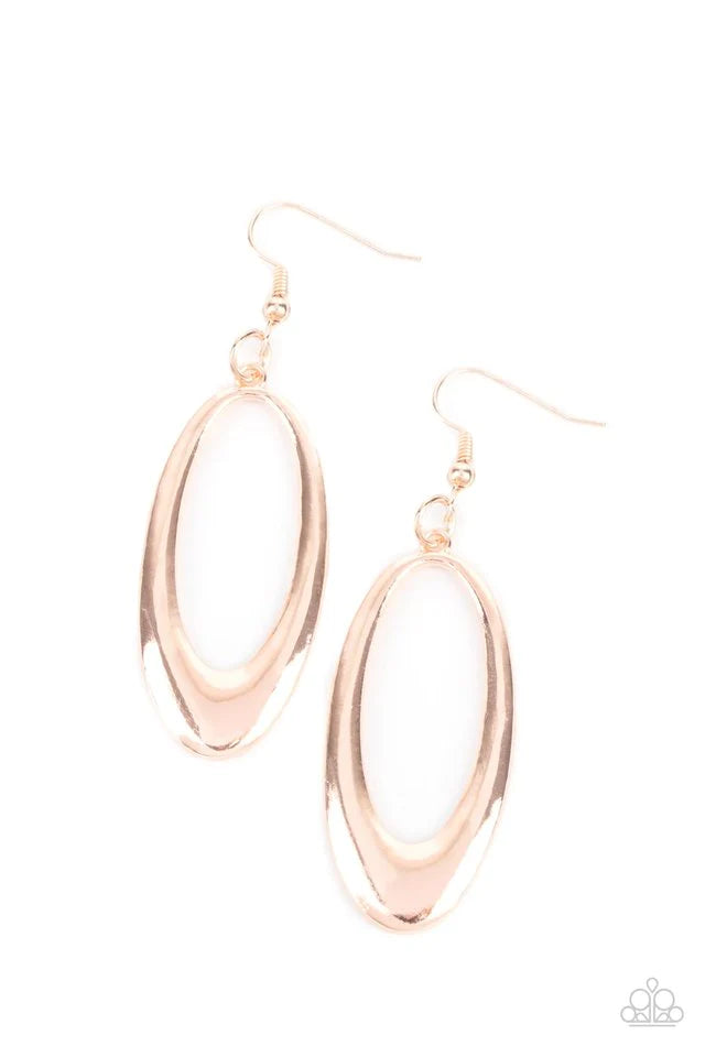 OVAL The Hill - Rose Gold Earring