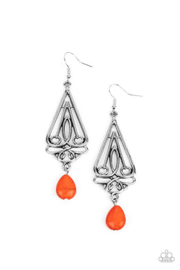 Transcendent Trendsetter - Orange Earring freeshipping - JewLz4u Gemstone Gallery